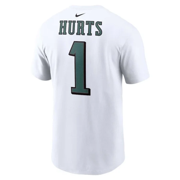 Jalen hurts philadelphia eagles nike player name number t shirt White L