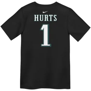 Jalen hurts philadelphia eagles nike preschool super bowl lix name number t shirt Black 7