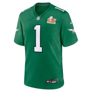 Jalen hurts philadelphia eagles nike super bowl lix 2nd alternate game jersey Kelly green M