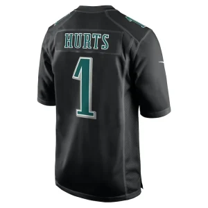 Jalen hurts philadelphia eagles nike super bowl lix fashion game player jersey Carbon black L