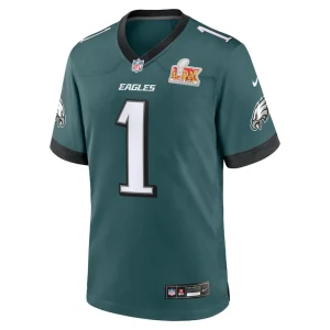 Jalen hurts philadelphia eagles nike super bowl lix game player jersey Midnight green M