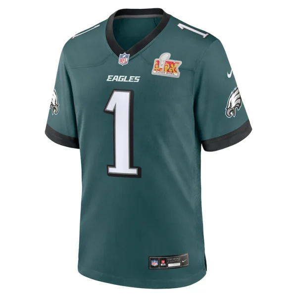 Jalen hurts philadelphia eagles nike super bowl lix game player jersey Midnight green M
