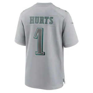 Jalen hurts philadelphia eagles nike super bowl lvii patch atmosphere fashion game jersey Gray L