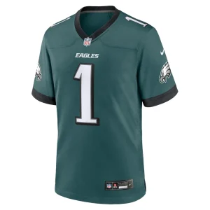 Jalen hurts philadelphia eagles nike team game jersey Midnight green M