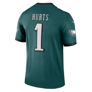 Jalen hurts philadelphia eagles nike team legend player performance top Green L