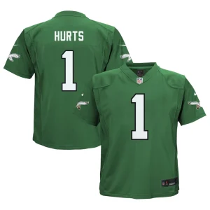 Jalen hurts philadelphia eagles nike toddler game jersey Kelly green