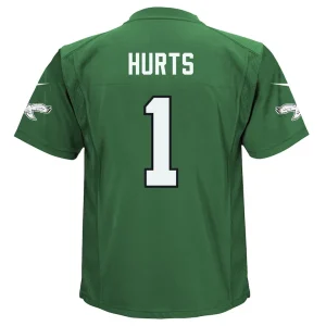 Jalen hurts philadelphia eagles nike toddler game jersey Kelly green 4T