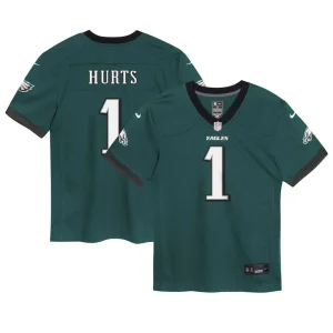 Jalen hurts philadelphia eagles nike toddler game jersey Midnight green