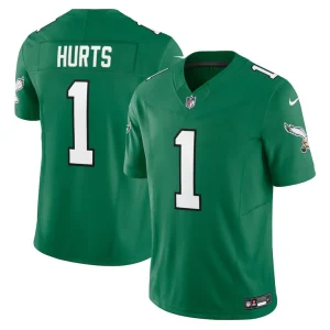 Jalen hurts philadelphia eagles nike vapor f.u.s.e. limited jersey Kelly green