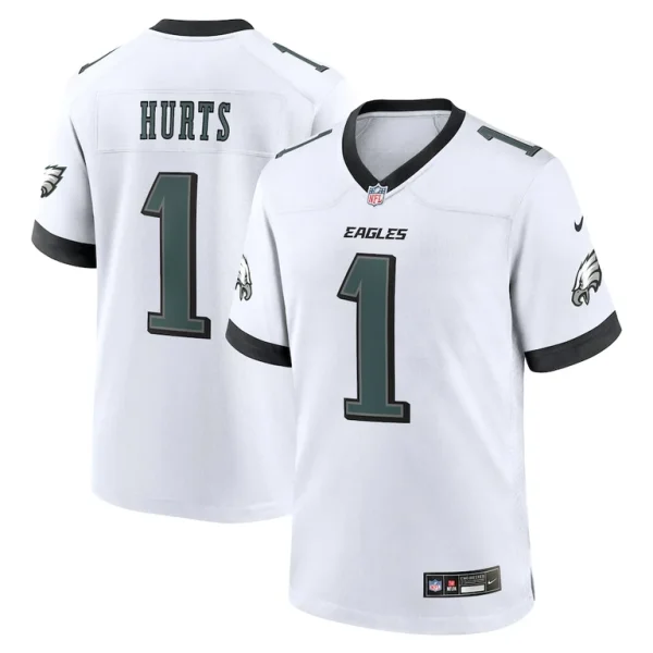 Jalen hurts philadelphia eagles nike white game jersey White