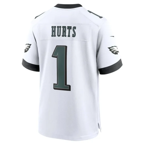 Jalen hurts philadelphia eagles nike white game jersey White L