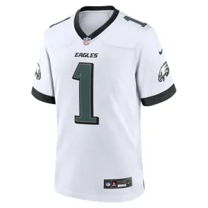 Jalen hurts philadelphia eagles nike white game jersey White M
