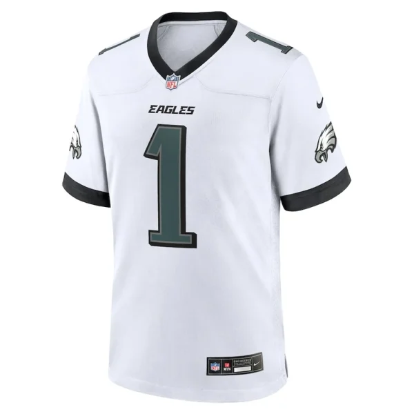 Jalen hurts philadelphia eagles nike white game jersey White M