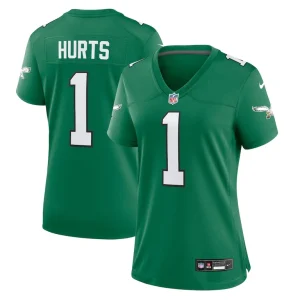 Jalen hurts philadelphia eagles nike womens game player jersey Kelly green