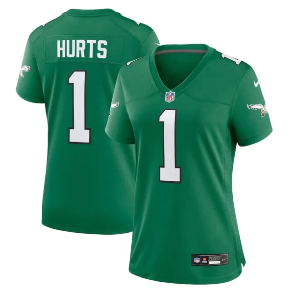 Jalen hurts philadelphia eagles nike womens game player jersey Kelly green
