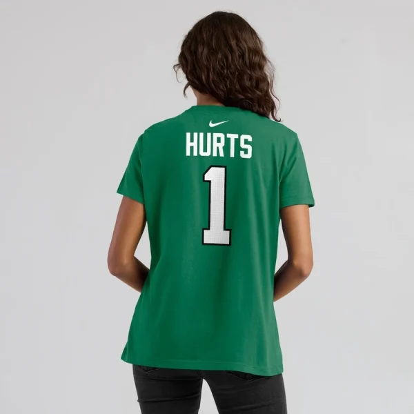Jalen hurts philadelphia eagles nike womens player name number t shirt Kelly green 2XL