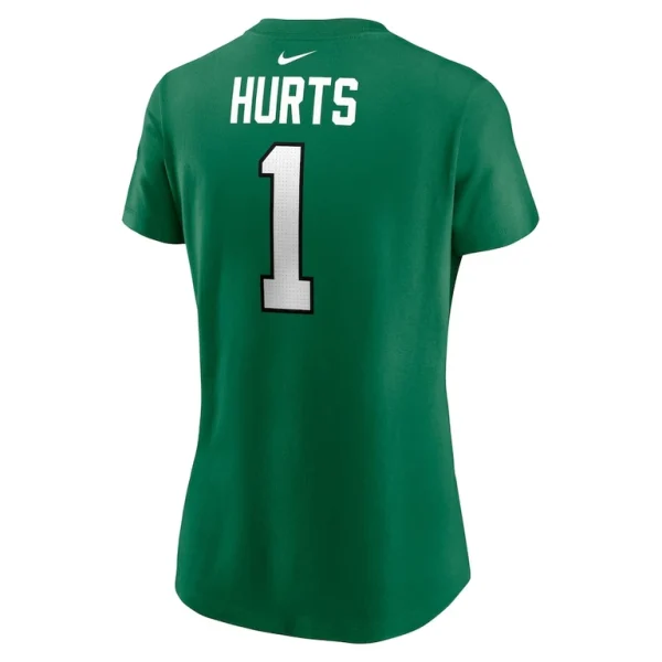 Jalen hurts philadelphia eagles nike womens player name number t shirt Kelly green L