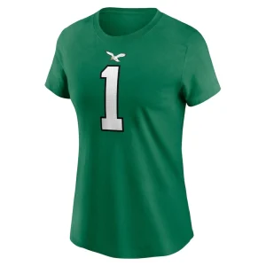 Jalen hurts philadelphia eagles nike womens player name number t shirt Kelly green M