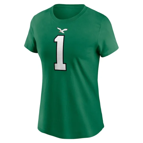 Jalen hurts philadelphia eagles nike womens player name number t shirt Kelly green M