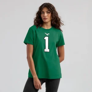 Jalen hurts philadelphia eagles nike womens player name number t shirt Kelly green XL