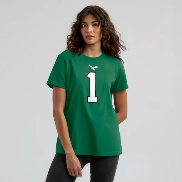 Jalen hurts philadelphia eagles nike womens player name number t shirt Kelly green XL