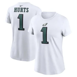 Jalen hurts philadelphia eagles nike womens player name number t shirt White