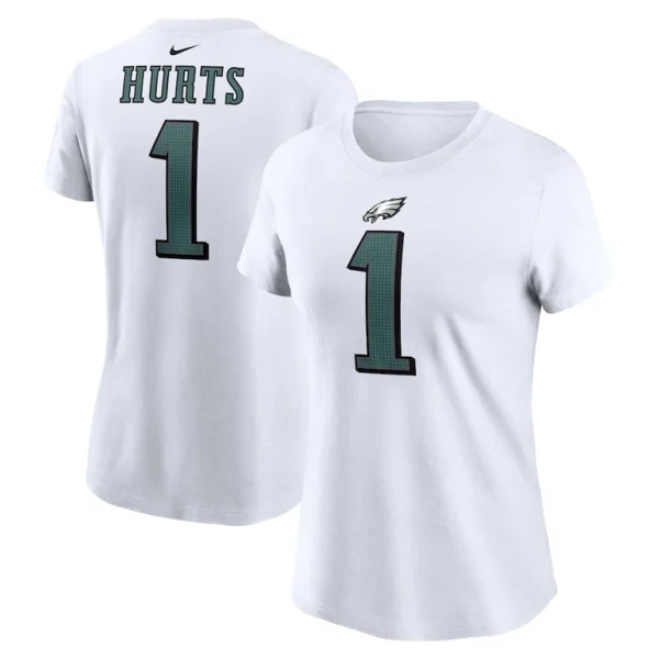 Jalen hurts philadelphia eagles nike womens player name number t shirt White
