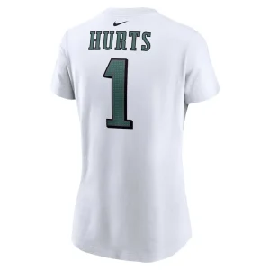 Jalen hurts philadelphia eagles nike womens player name number t shirt White L