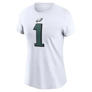 Jalen hurts philadelphia eagles nike womens player name number t shirt White M