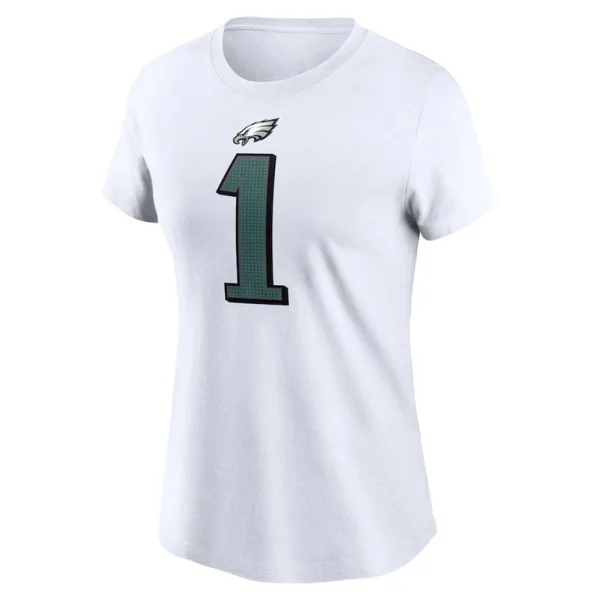 Jalen hurts philadelphia eagles nike womens player name number t shirt White M