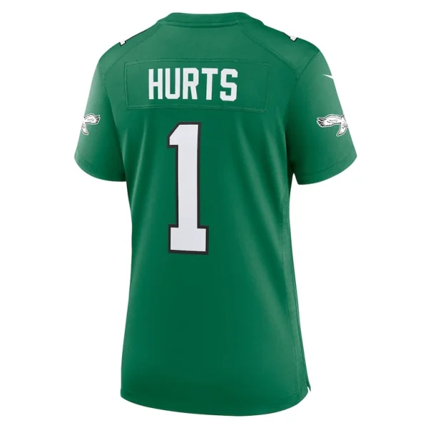 Jalen hurts philadelphia eagles nike womens super bowl lix 2nd alternate game jersey Kelly green L