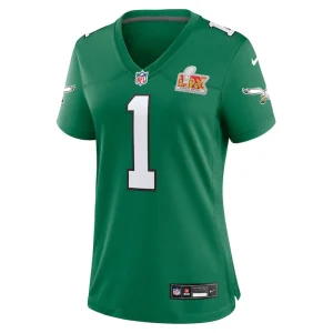 Jalen hurts philadelphia eagles nike womens super bowl lix 2nd alternate game jersey Kelly green M