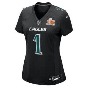 Jalen hurts philadelphia eagles nike womens super bowl lix fashion game player jersey Carbon black M