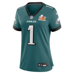 Jalen hurts philadelphia eagles nike womens super bowl lix game player jersey Midnight green M