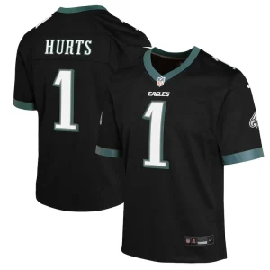 Jalen hurts philadelphia eagles nike youth game jersey Black