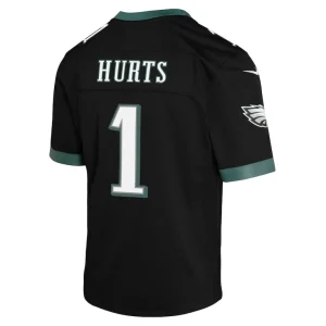 Jalen hurts philadelphia eagles nike youth game jersey Black Yth L