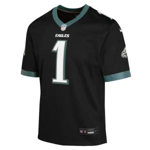 Jalen hurts philadelphia eagles nike youth game jersey Black Yth M