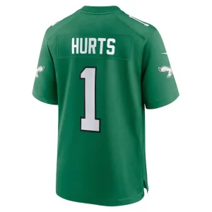 Jalen hurts philadelphia eagles nike youth game jersey Kelly green Yth L