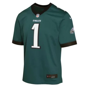 Jalen hurts philadelphia eagles nike youth game jersey Midnight green Yth M