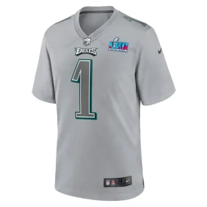 Jalen hurts philadelphia eagles nike youth super bowl lvii patch atmosphere fashion game jersey Gray Yth M