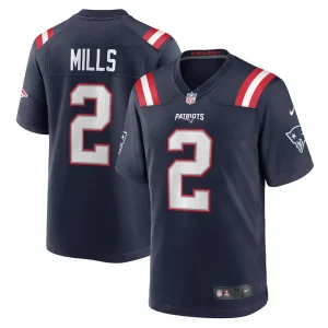Jalen mills new england patriots nike game player jersey Navy