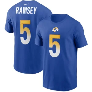 Jalen ramsey los angeles rams nike player name number t shirt Royal