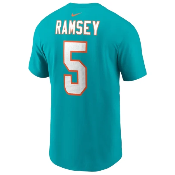 Jalen ramsey miami dolphins nike player name number t shirt Aqua L