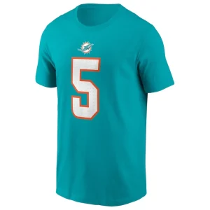 Jalen ramsey miami dolphins nike player name number t shirt Aqua M