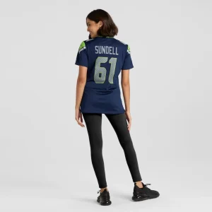 Jalen sundell seattle seahawks nike womens game jersey College navy 2XL