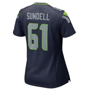 Jalen sundell seattle seahawks nike womens game jersey College navy L