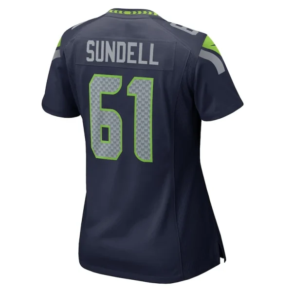 Jalen sundell seattle seahawks nike womens game jersey College navy L
