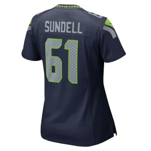 Jalen sundell seattle seahawks nike womens team game jersey College navy L