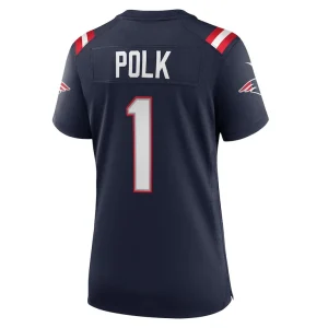 Jalynn polk new england patriots nike womens team game jersey Navy L