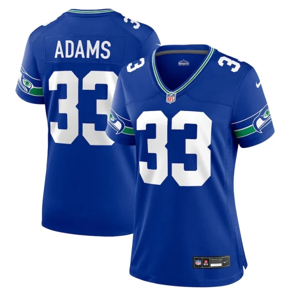 Jamal adams seattle seahawks nike womens throwback player game jersey Royal